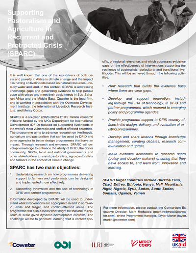 Kulima part of the Supporting Pastoralism and Agriculture in Recurrent and Protracted Crises (SPARC) programme team